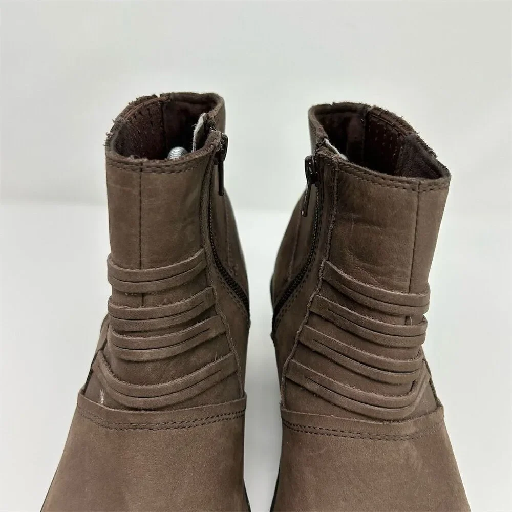 Keen Women's Zurich Brown Wedge Ankle Boots Size 9.5 Casual Comfort Fall